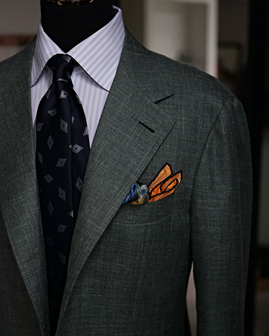 Green 2-Piece Notch Lapel Single Breasted Suit