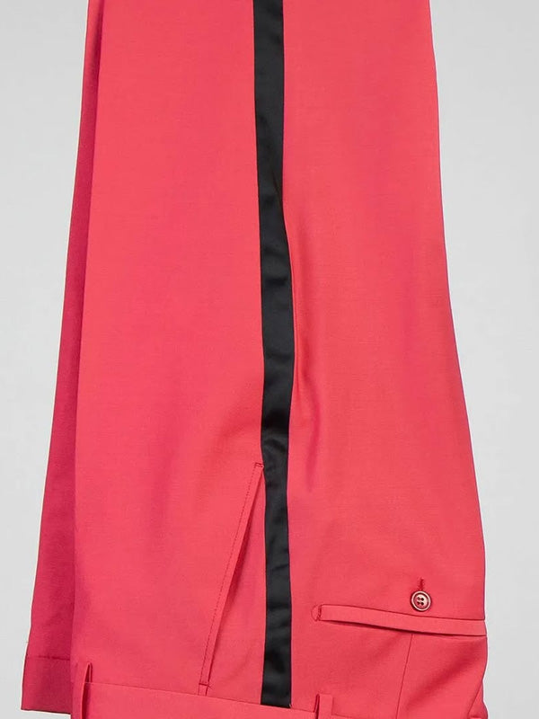 Red 2-piece Double-breasted Peak Lapel suit