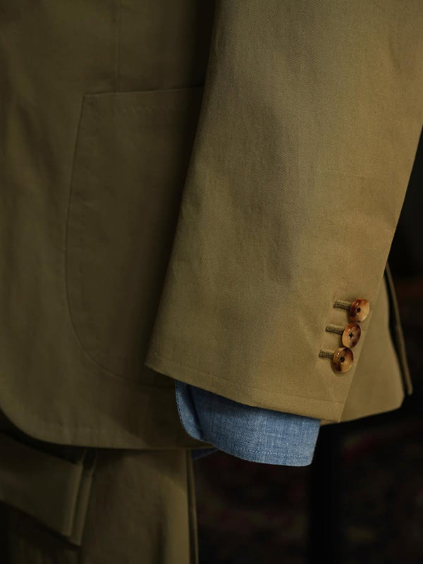 Dark green 2-piece single-breasted Notch Lapel suit