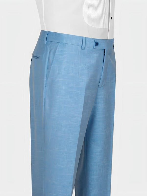 Blue 2-piece single-breasted Peak Lapel suit