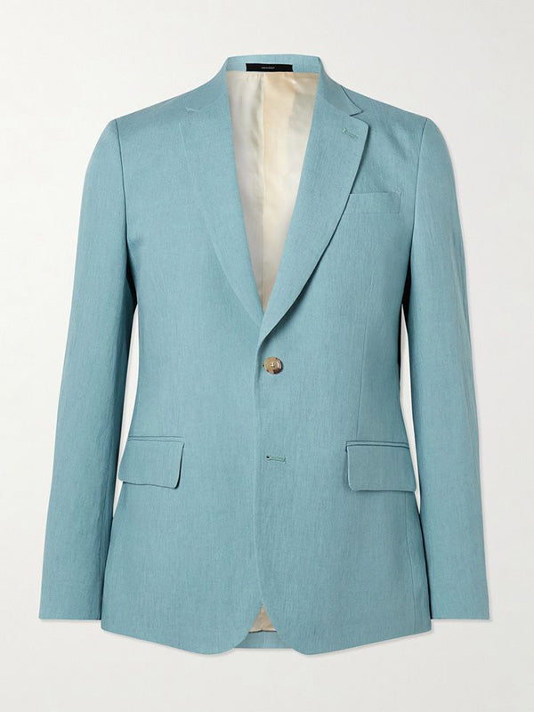 Light blue 2-piece 2-button Notch Lapel suit