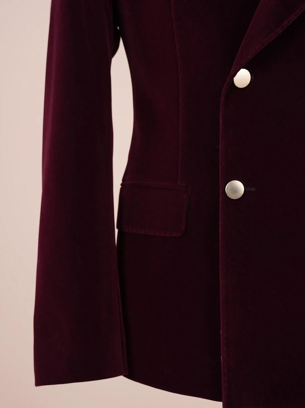 Burgundy Velvet Double-Breasted Peak Lapel Tuxedo Suit