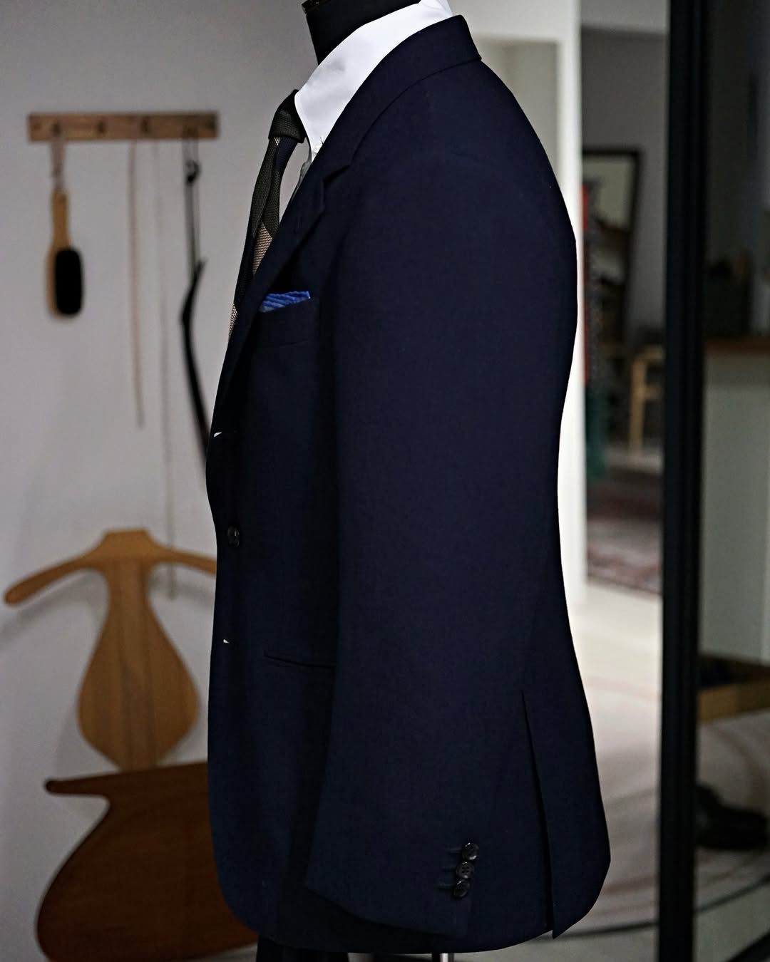 Navy Blue 2-piece Notch Lapel Single-breasted suit