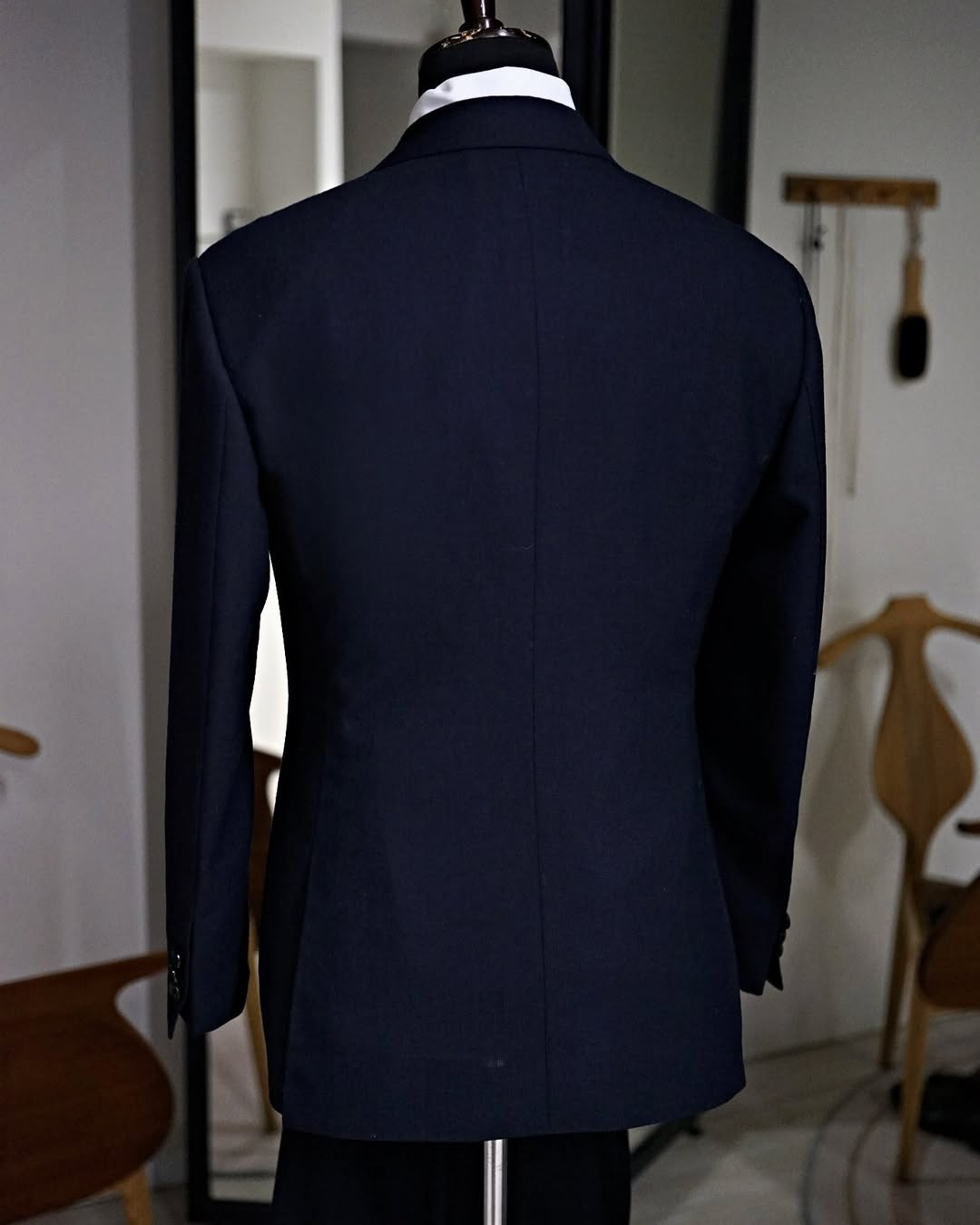 Navy Blue 2-piece Notch Lapel Single-breasted suit