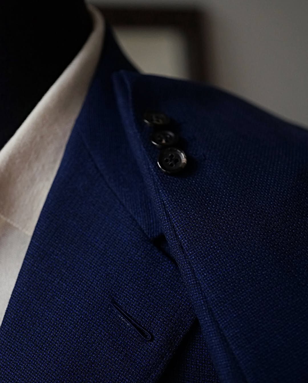 Blue 2-Piece Notch Lapel Single Breasted Business Suit