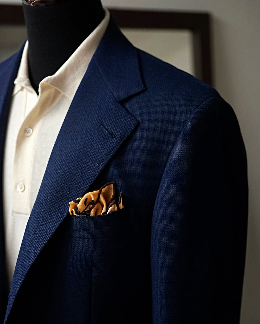 Blue 2-Piece Notch Lapel Single Breasted Business Suit