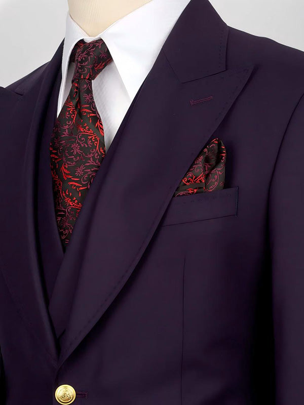 Brown 3-piece 1-button Notch Lapel suit