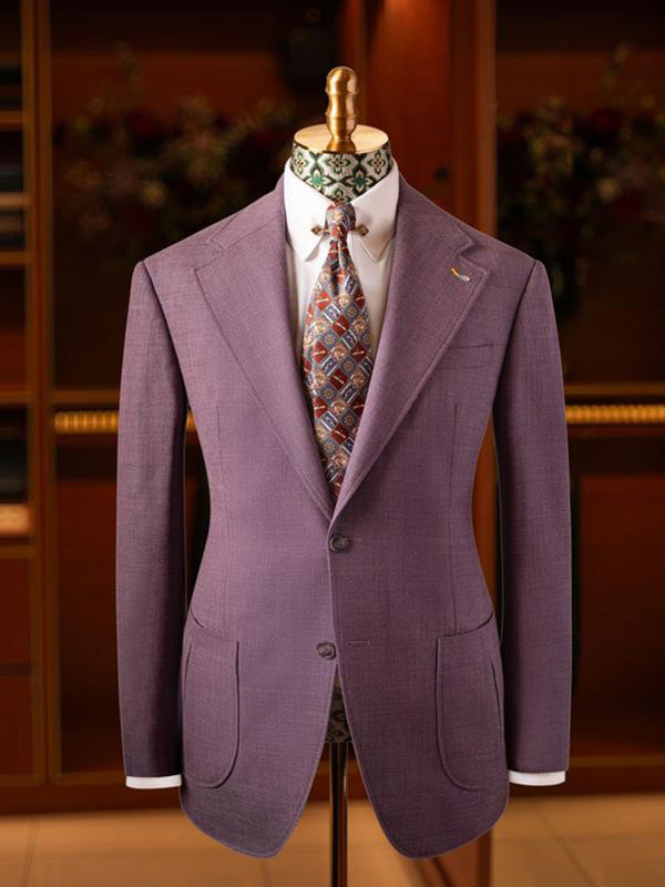 Purple 2-piece 2-button Notch Lapel suit