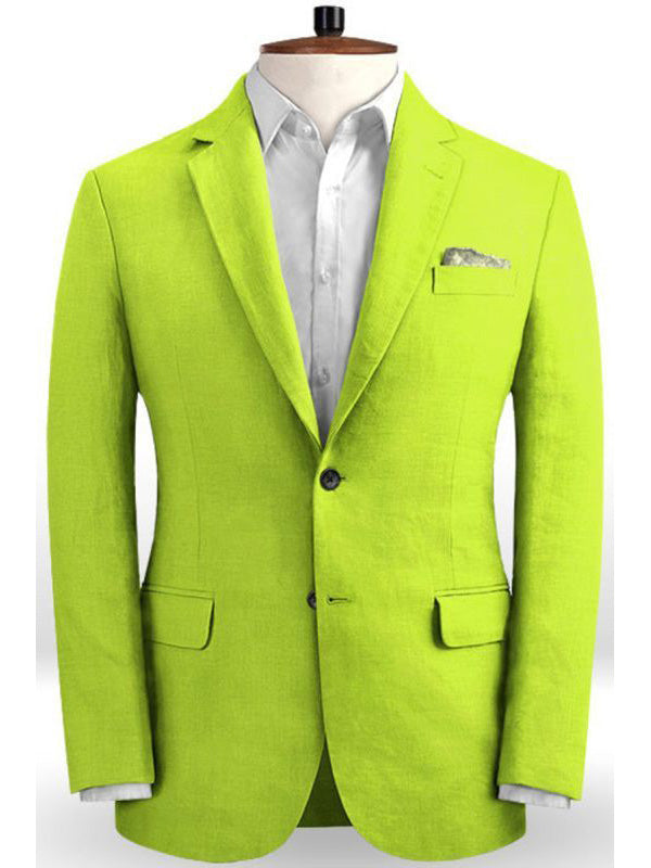 Grass Green 2 Piece 2 Button Notch Lapel Men's Suit