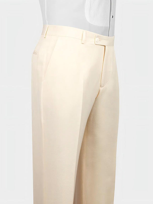 Beige 3-piece 1-button Notch Lapel suit